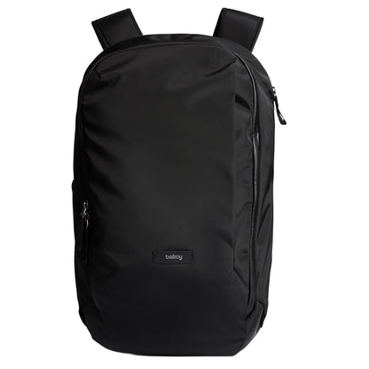 Front View of Black Bellroy Transit Workpack 20L Backpack plain