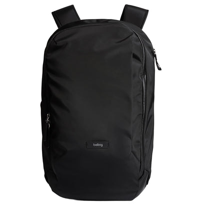 Front View of Black Bellroy Transit Workpack 20L Backpack plain