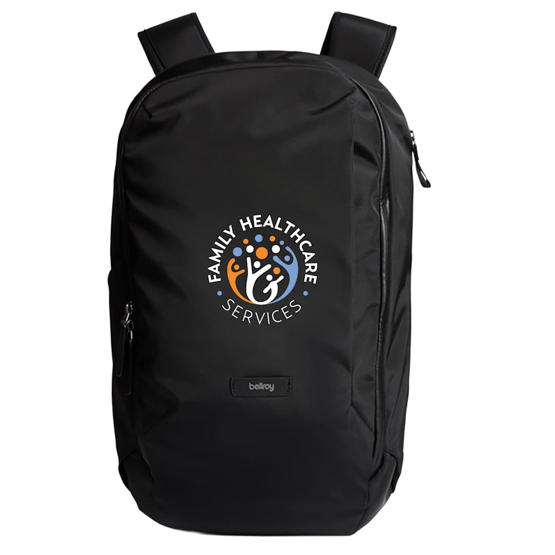 Front View of Black Bellroy Transit Workpack 20L Backpack