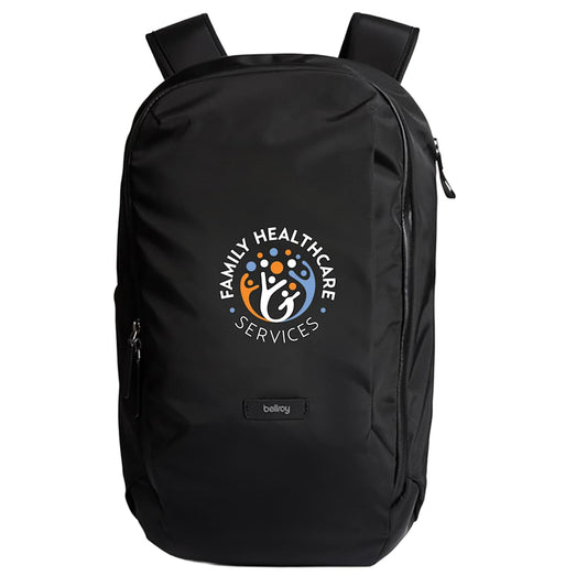 Front View of Black Bellroy Transit Workpack 20L Backpack