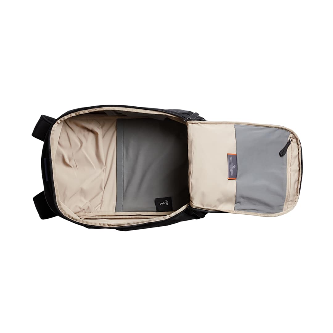 Front View of Black Bellroy Transit Workpack 20L Backpack