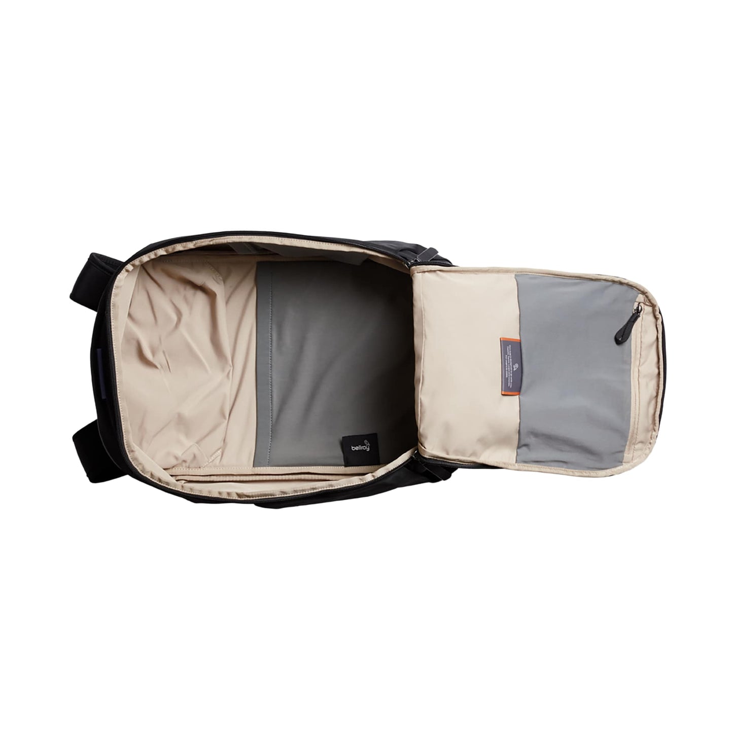 Front View of Black Bellroy Transit Workpack 20L Backpack