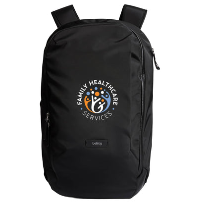 Front View of Black Bellroy Transit Workpack 20L Backpack