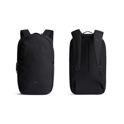 Front View of Black Bellroy Via 16" Computer Backpack plain