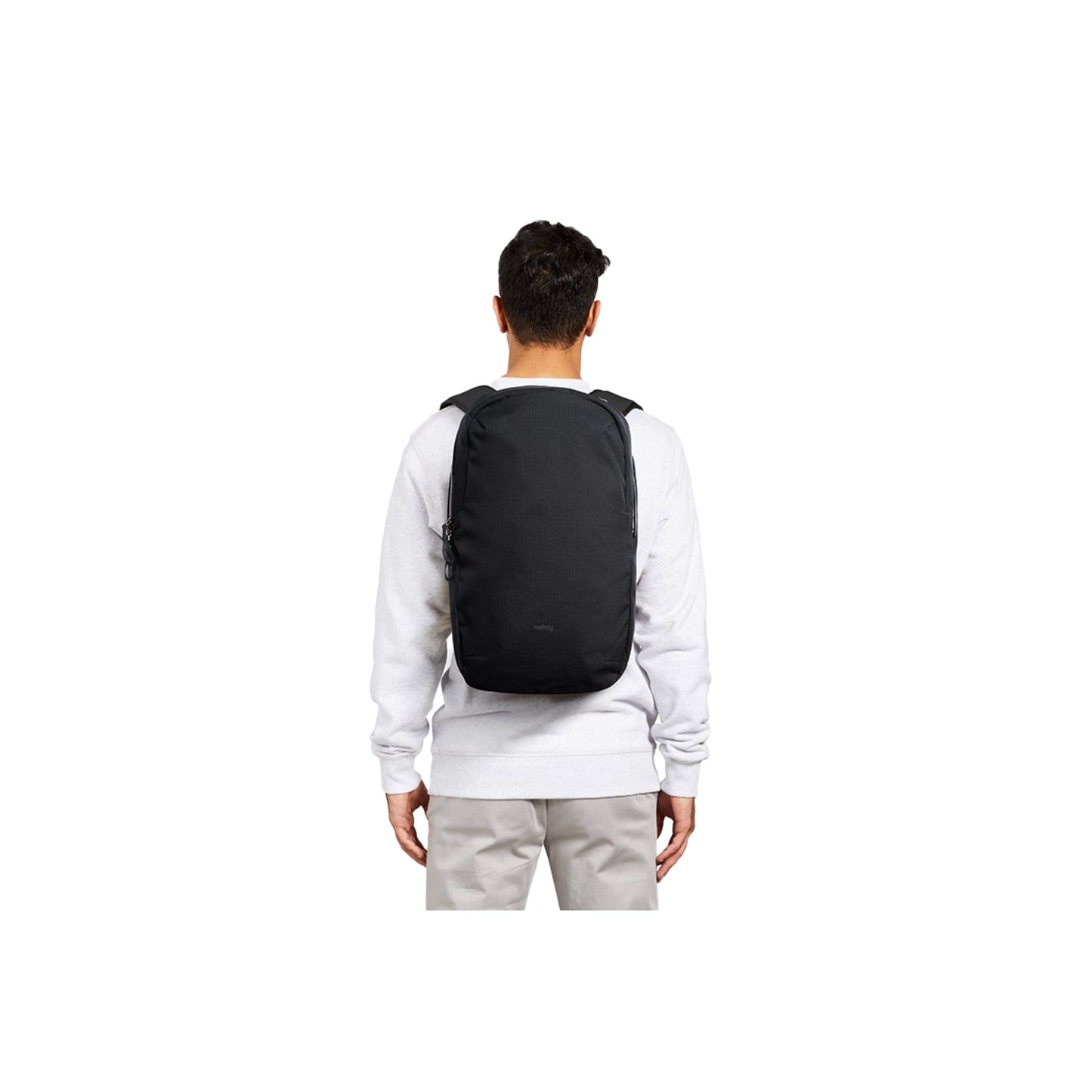 Front View of Black Bellroy Via 16" Computer Backpack plain