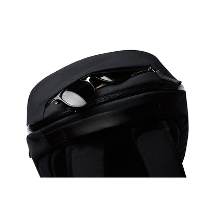 Front View of Black Bellroy Via 16" Computer Backpack plain