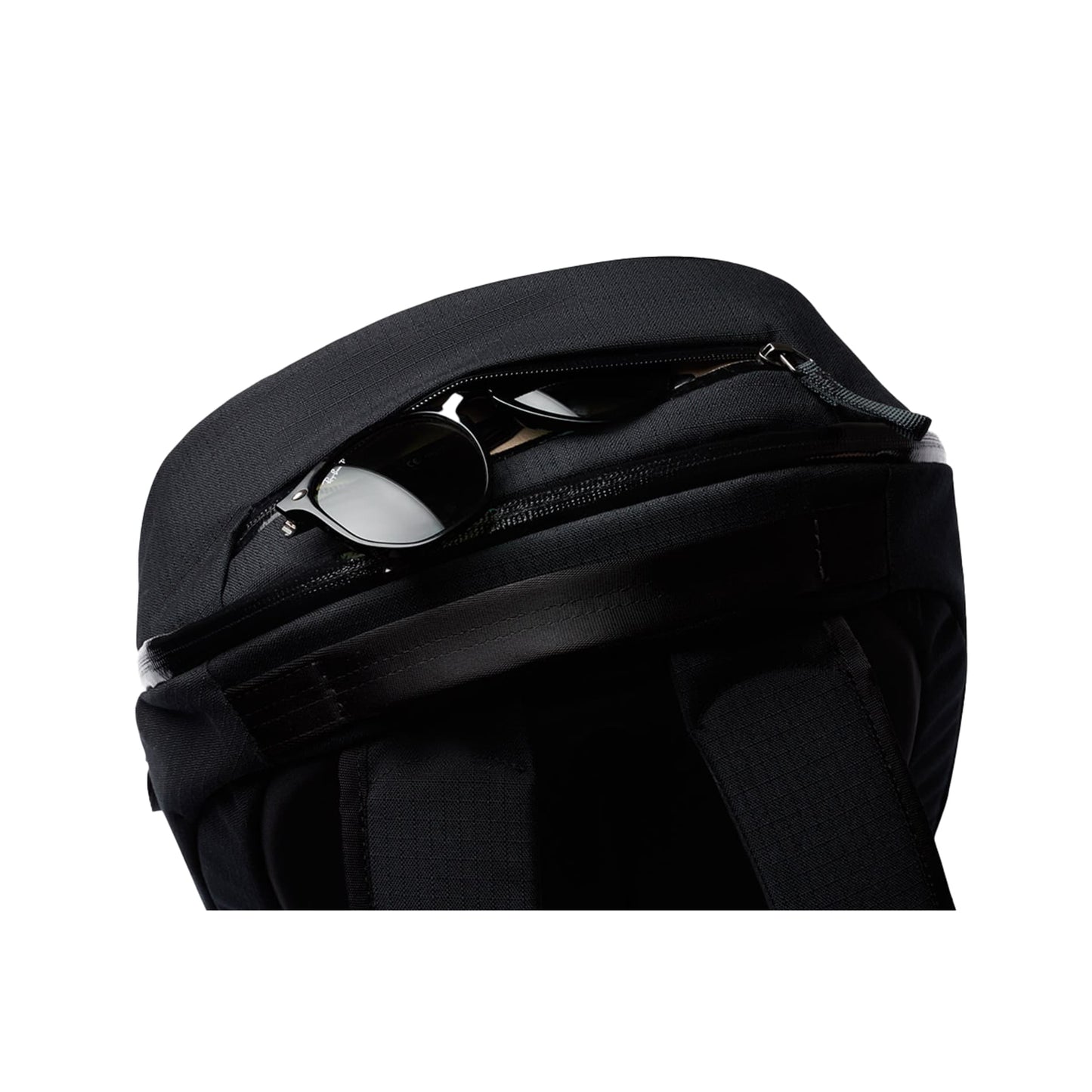 Front View of Black Bellroy Via 16" Computer Backpack plain