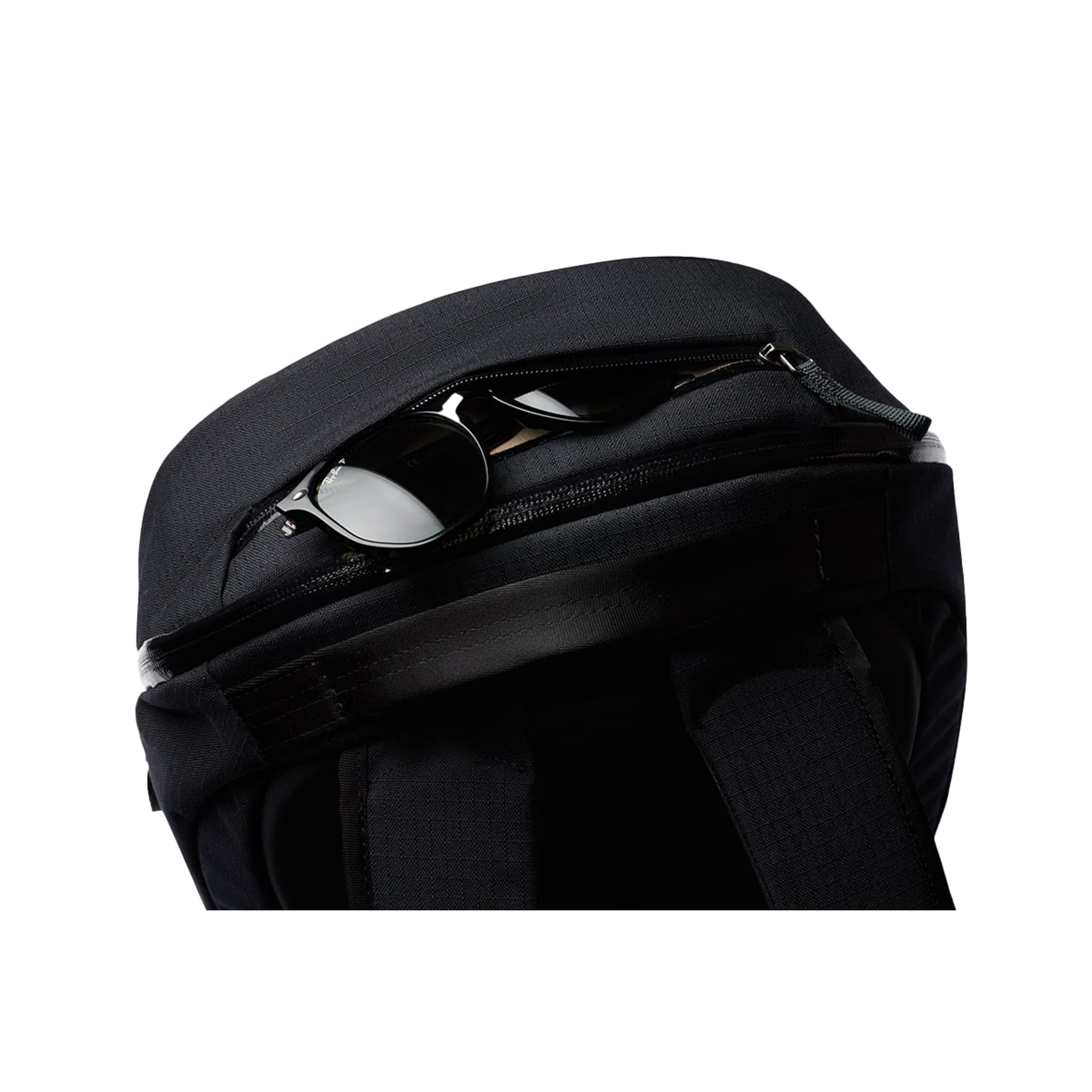 Front View of Black Bellroy Via 16" Computer Backpack plain
