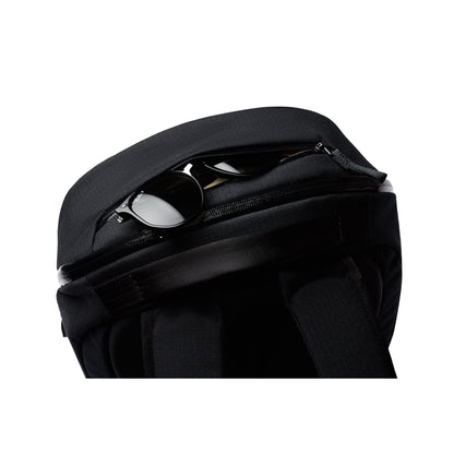 Front View of Black Bellroy Via 16" Computer Backpack plain