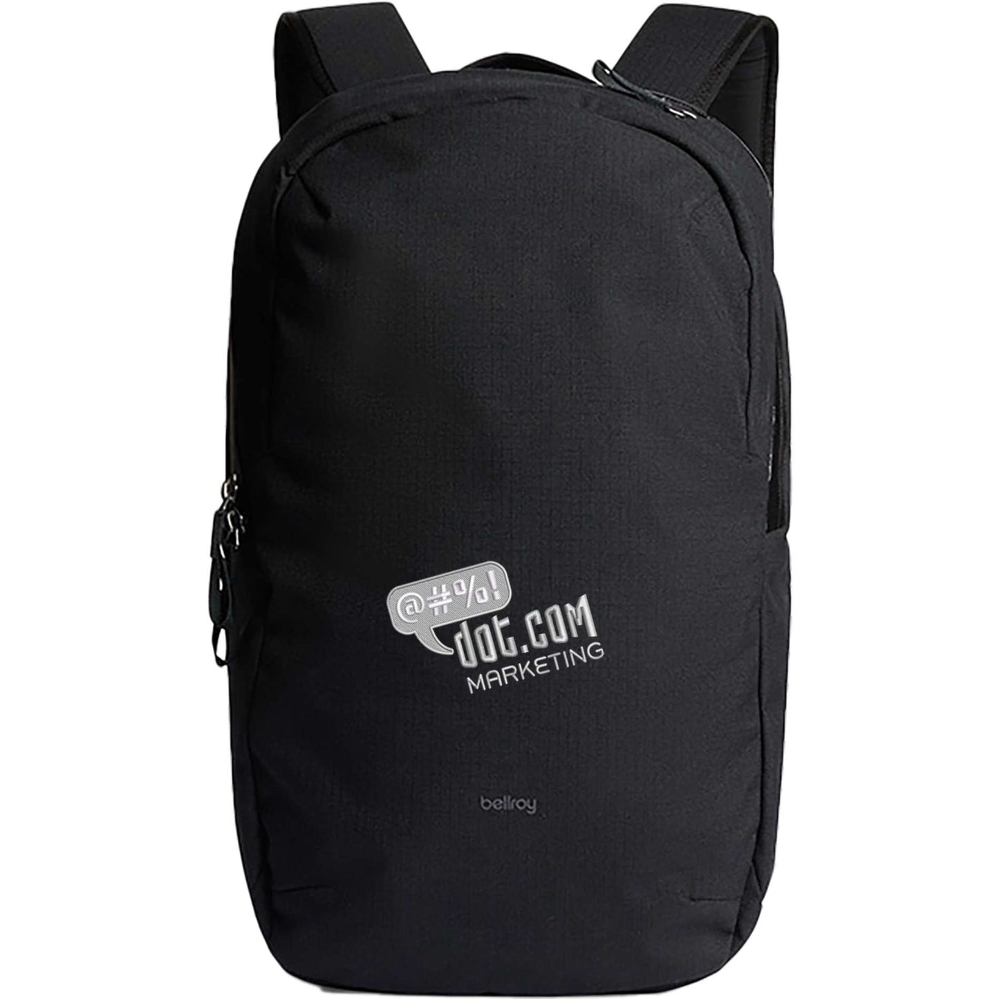 Front View of Black Bellroy Via 16" Computer Backpack