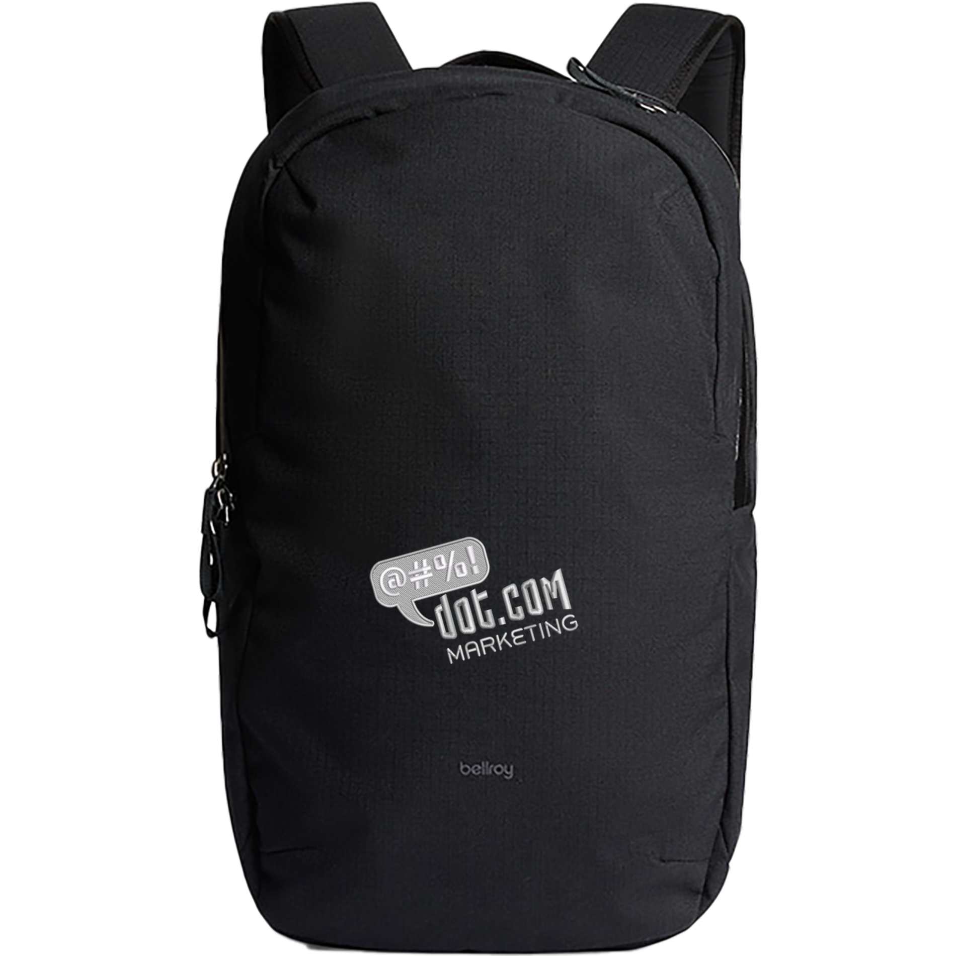 Front View of Black Bellroy Via 16" Computer Backpack