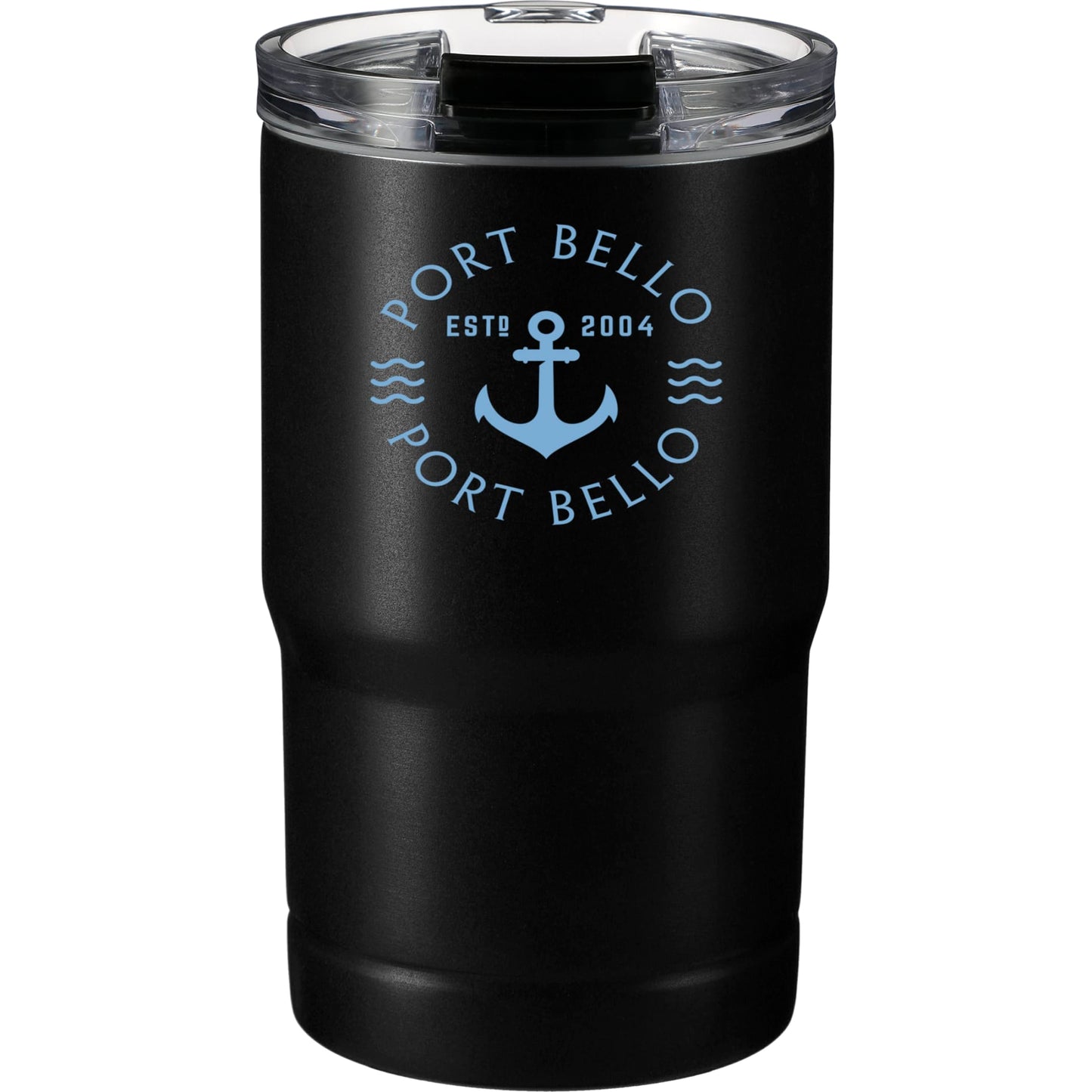 Front View of Black Bluff 12oz Vacuum Tumbler & Cooler
