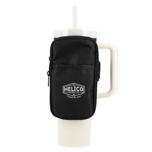 Front View of Black Bottle Buddy Deluxe Water Bottle Pouch
