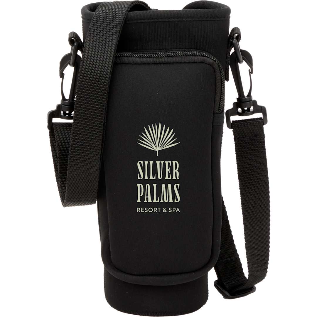 Front View of Black Bottle Buddy Sling plain