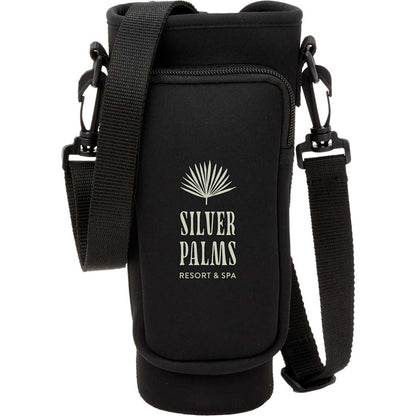 Front View of Black Bottle Buddy Sling plain