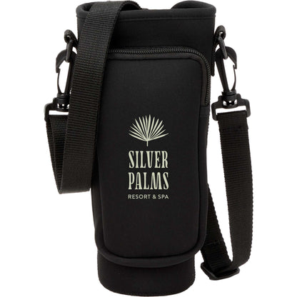 Front View of Black Bottle Buddy Sling plain