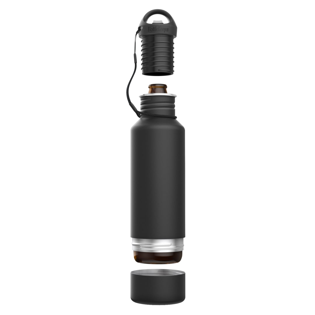 Front View of Black BottleKeeper Standard 2.0 plain