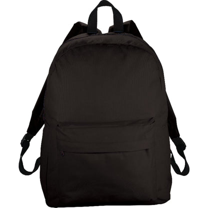 Front View of Black Breckenridge Classic Backpack plain