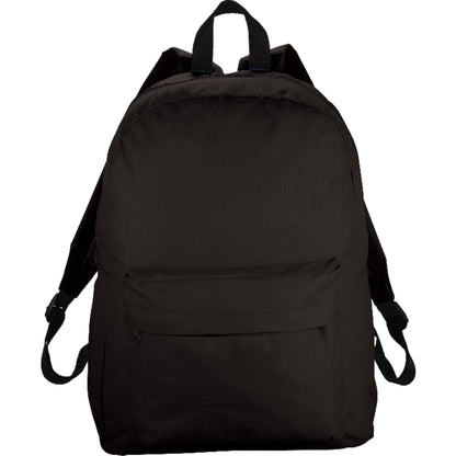 Front View of Black Breckenridge Classic Backpack plain