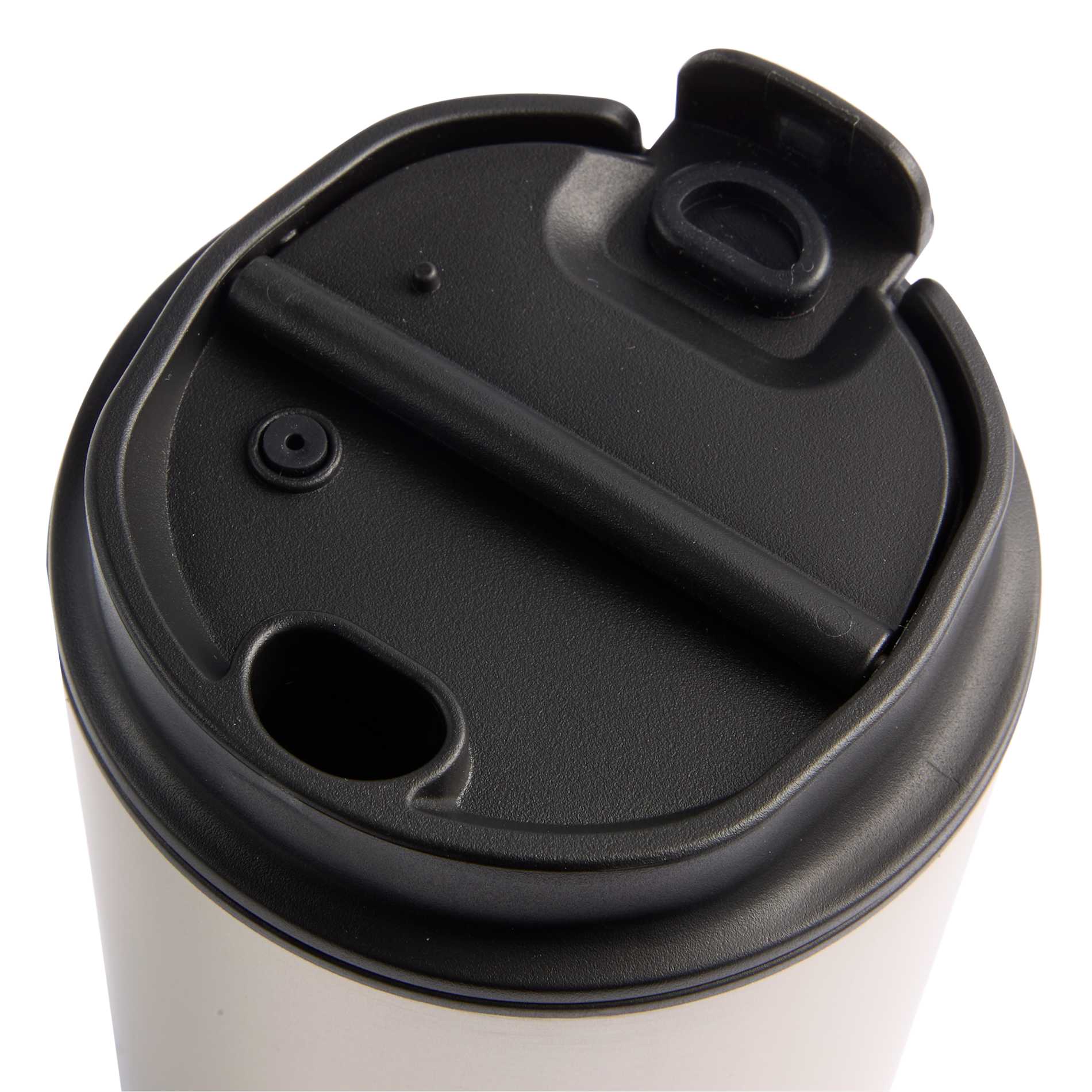 Front View of Black Brit Eco-Friendly Tumbler 15oz plain