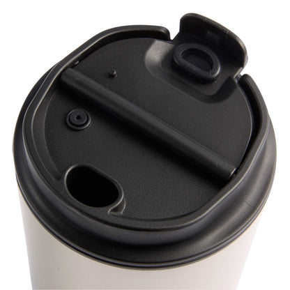 Front View of Black Brit Eco-Friendly Tumbler 15oz plain