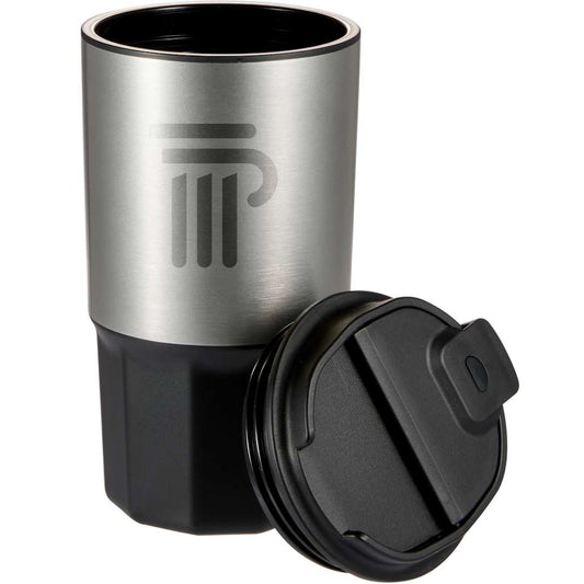 Front View of Black Brit Eco-Friendly Tumbler 15oz