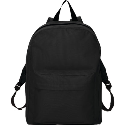 Front View of Black Buddy Budget 15" Computer Backpack plain