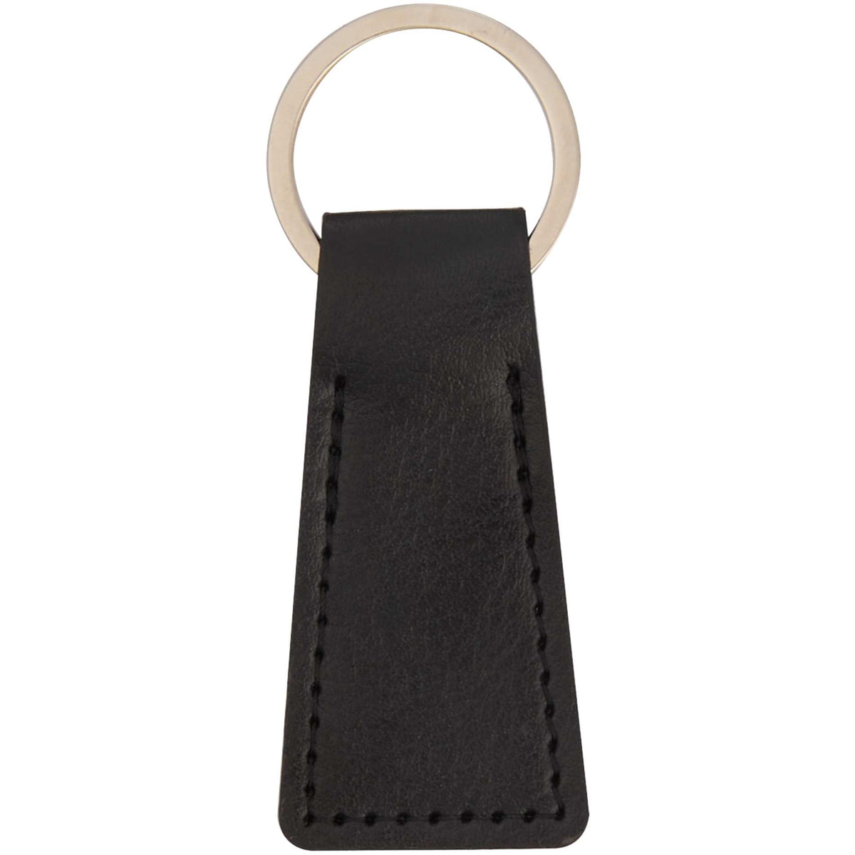 Front View of Black Budget Recycled Keychain plain