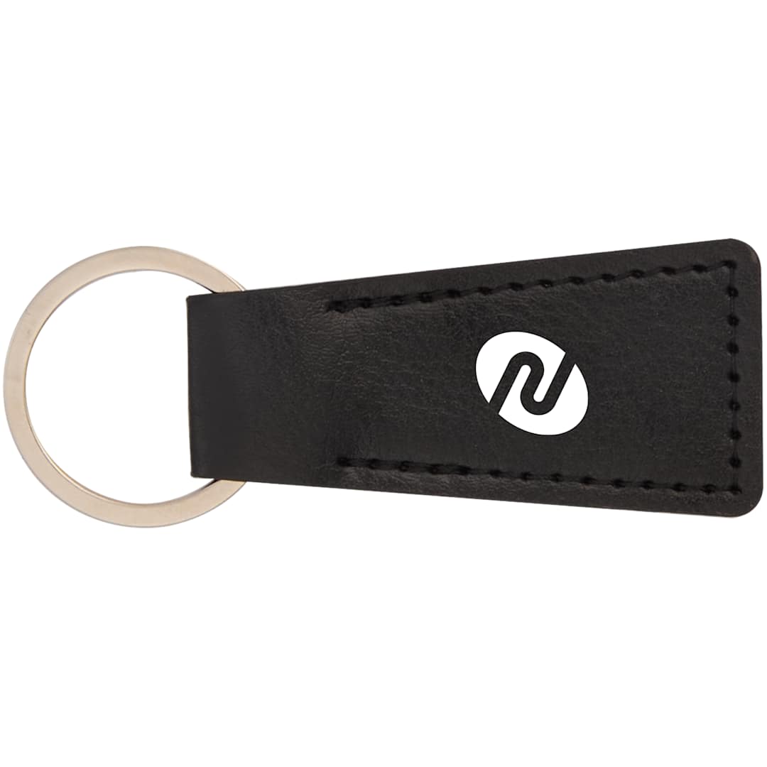 Front View of Black Budget Recycled Keychain