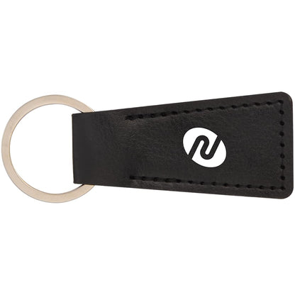 Front View of Black Budget Recycled Keychain