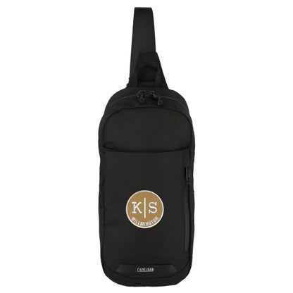 Front View of Black Camelbak Arete Light Sling Backpack