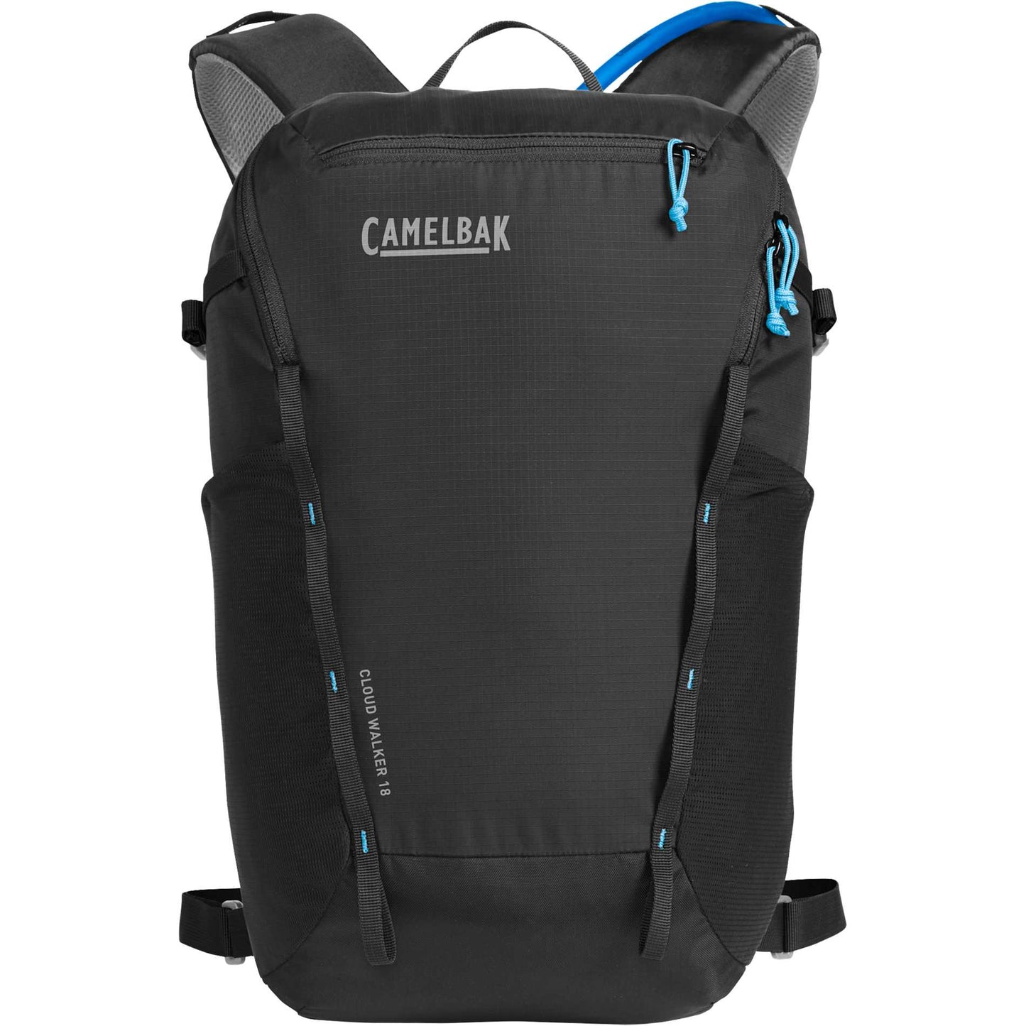 Front View of Black Camelbak Cloudwalker 18 Hydration Pack plain
