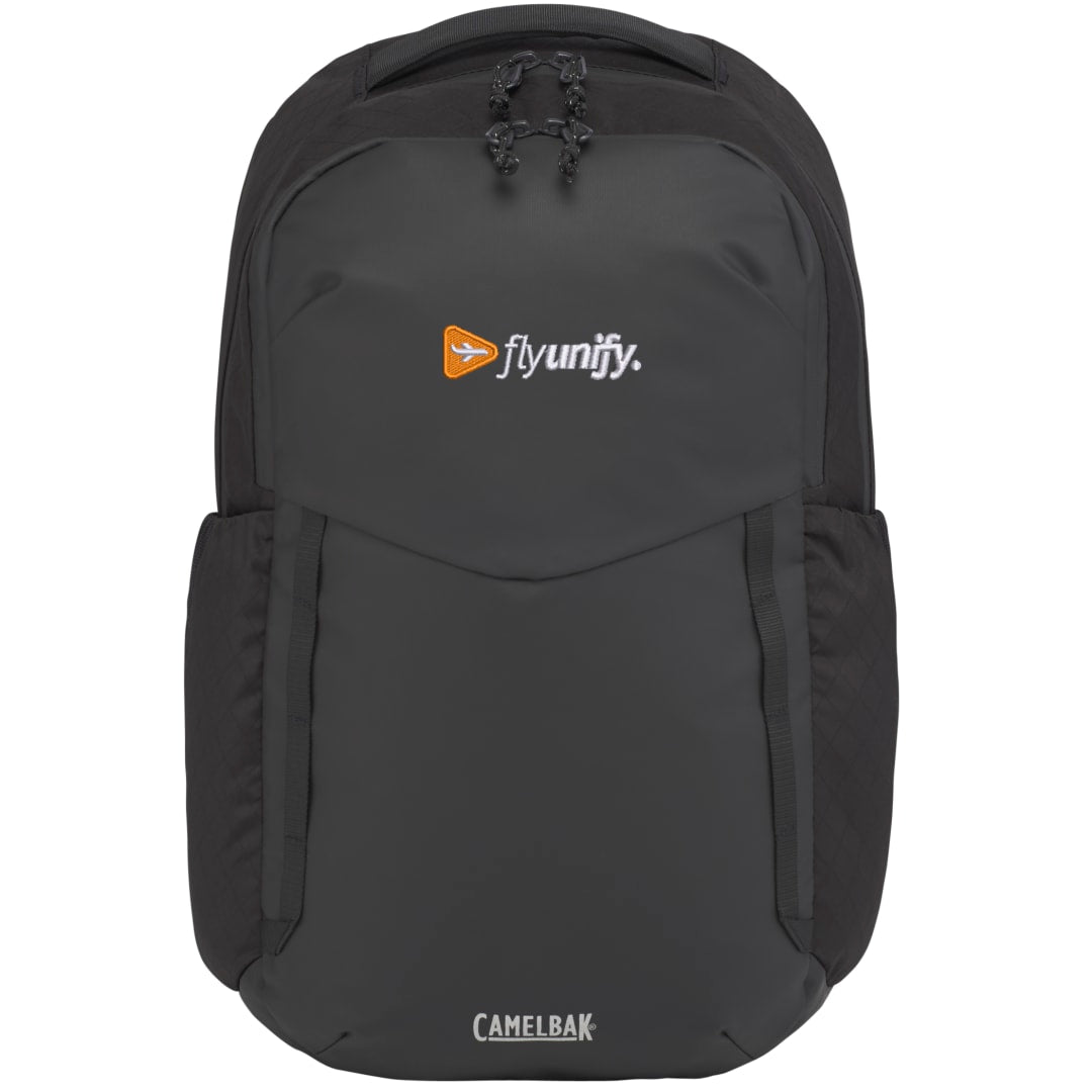 Front View of Black CamelBak DEN 15" Laptop Backpack