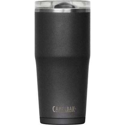 Front View of Black Camelbak Thrive Leakproof Tumbler 20oz plain