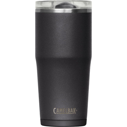 Front View of Black Camelbak Thrive Leakproof Tumbler 20oz plain