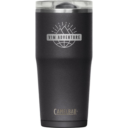 Front View of Black Camelbak Thrive Leakproof Tumbler 20oz