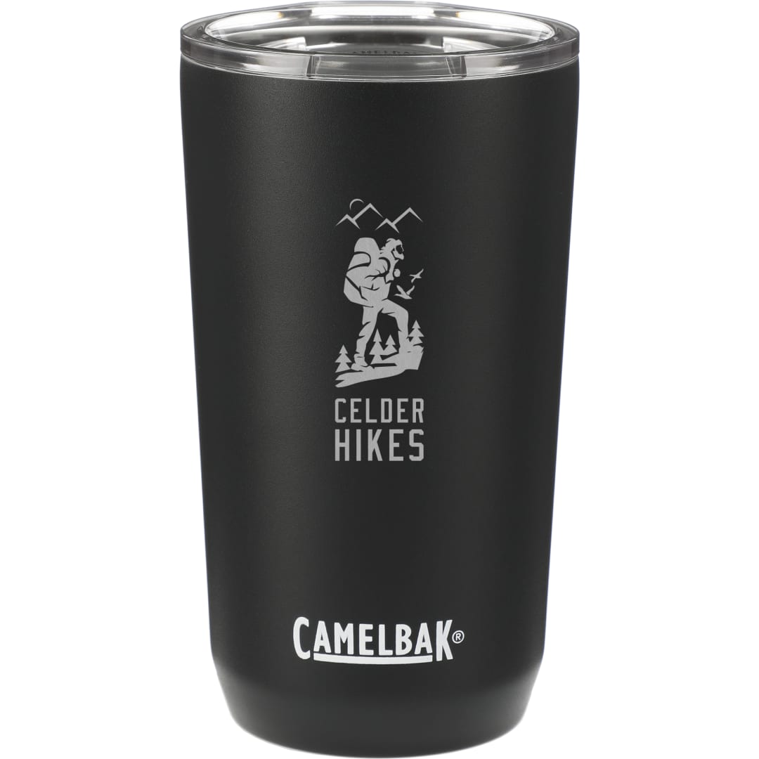 Front View of Black CamelBak Tumbler 16oz