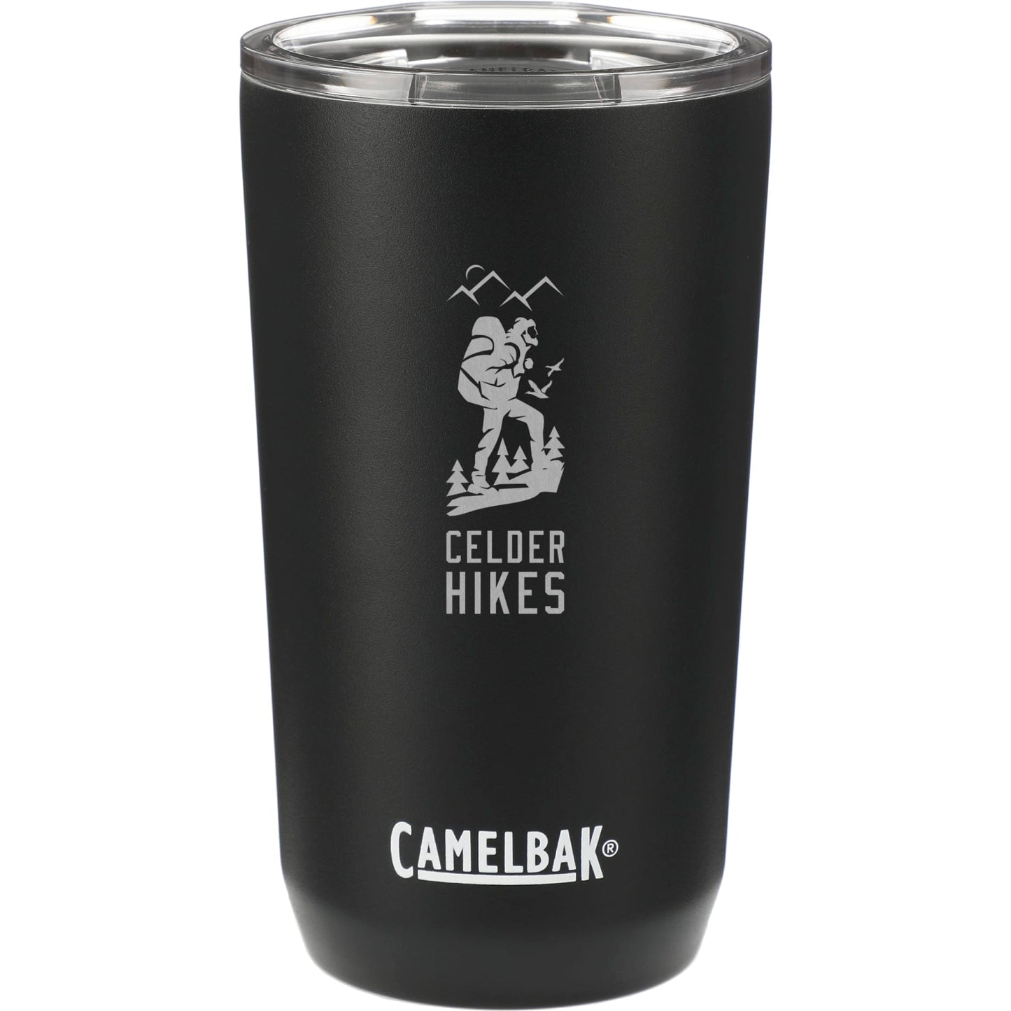 Front View of Black CamelBak Tumbler 16oz