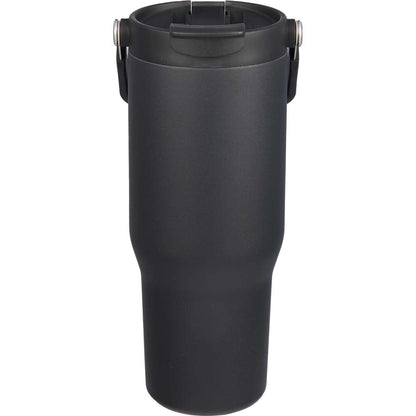 Front View of Black Carnival Recycled Sip Or Swig Tumbler 30oz plain