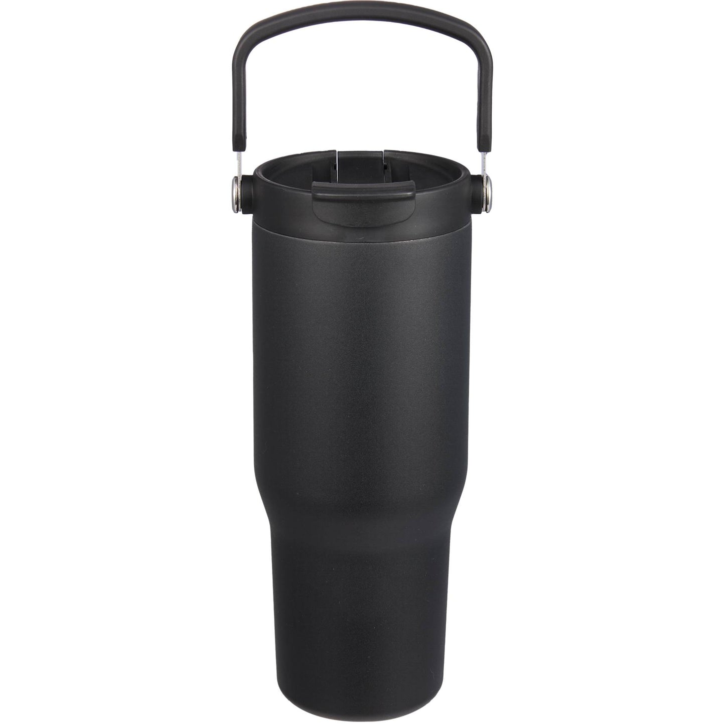 Front View of Black Carnival Recycled Sip Or Swig Tumbler 30oz plain