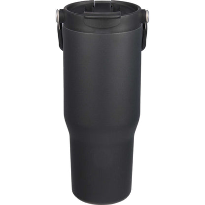 Front View of Black Carnival Recycled Sip Or Swig Tumbler 30oz plain