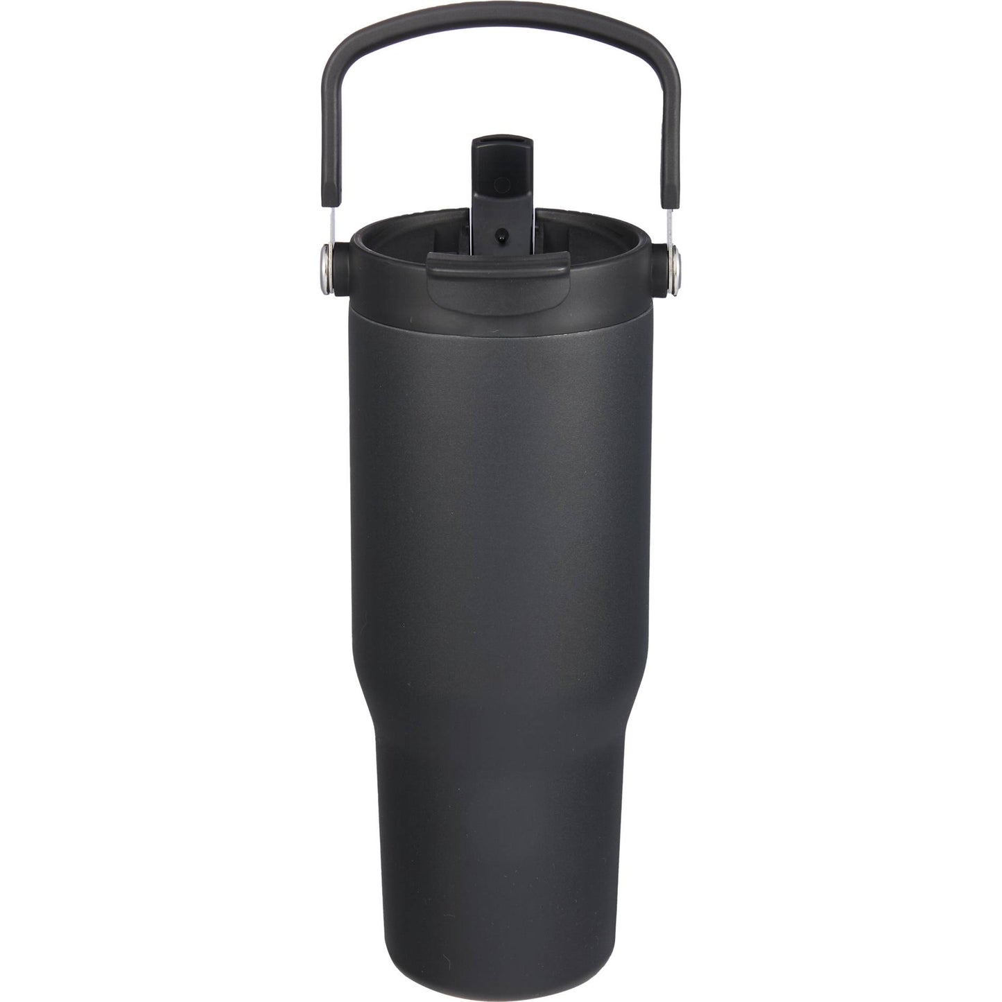Front View of Black Carnival Recycled Sip Or Swig Tumbler 30oz plain