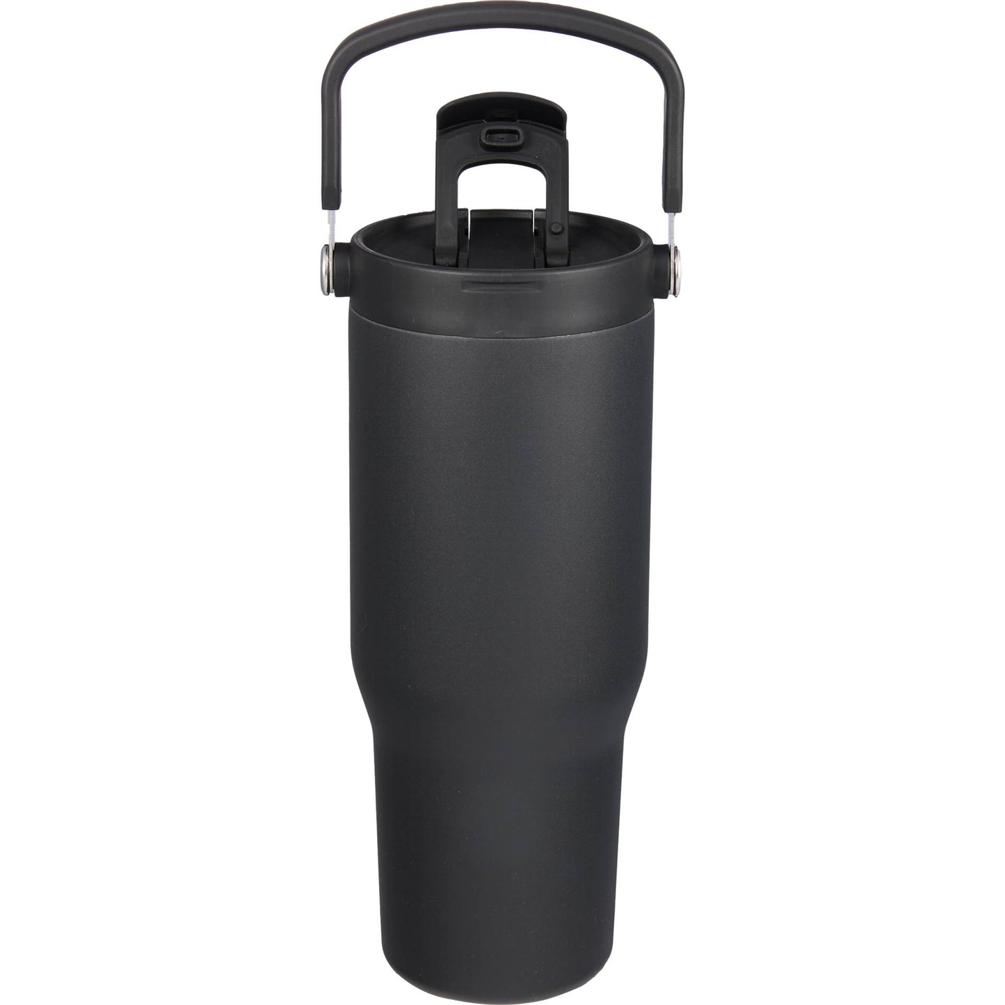 Front View of Black Carnival Recycled Sip Or Swig Tumbler 30oz plain