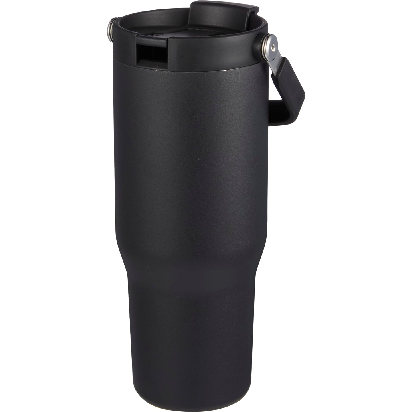 Front View of Black Carnival Recycled Sip Or Swig Tumbler 30oz plain