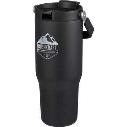 Front View of Black Carnival Recycled Sip Or Swig Tumbler 30oz