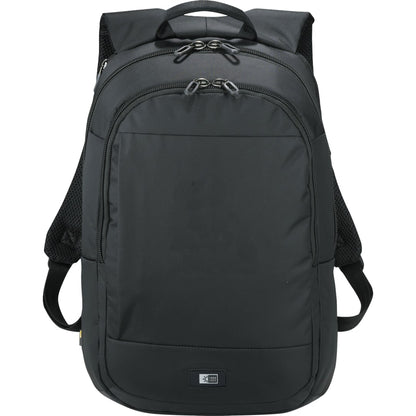 Front View of Black Case Logic 15" Computer and Tablet Backpack plain