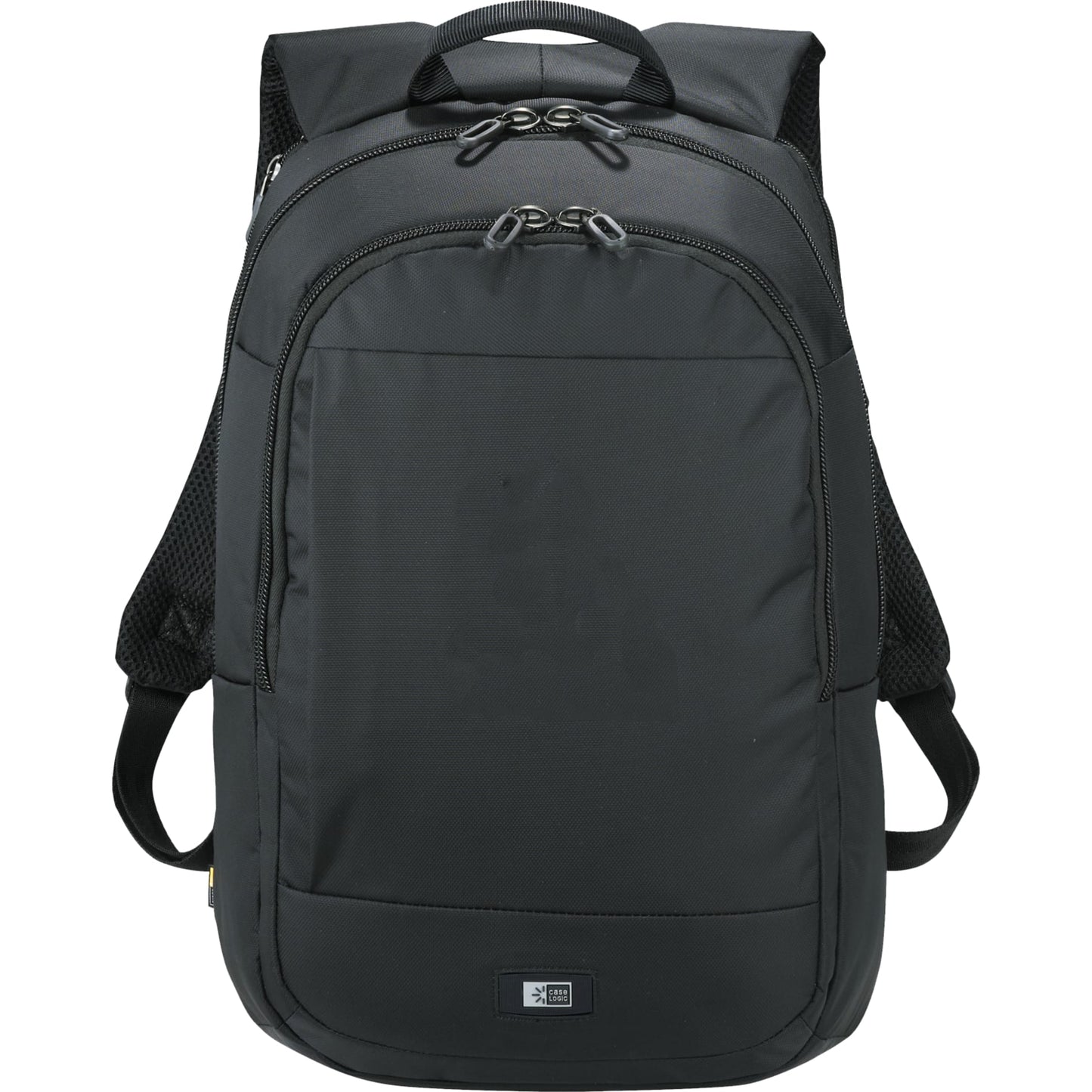 Front View of Black Case Logic 15" Computer and Tablet Backpack plain