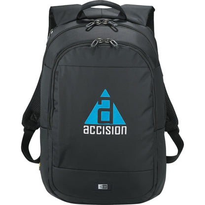 Front View of Black Case Logic 15" Computer and Tablet Backpack