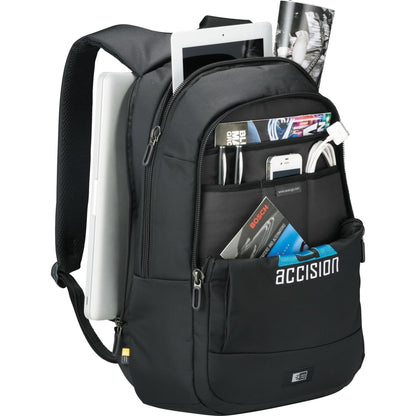 Front View of Black Case Logic 15" Computer and Tablet Backpack