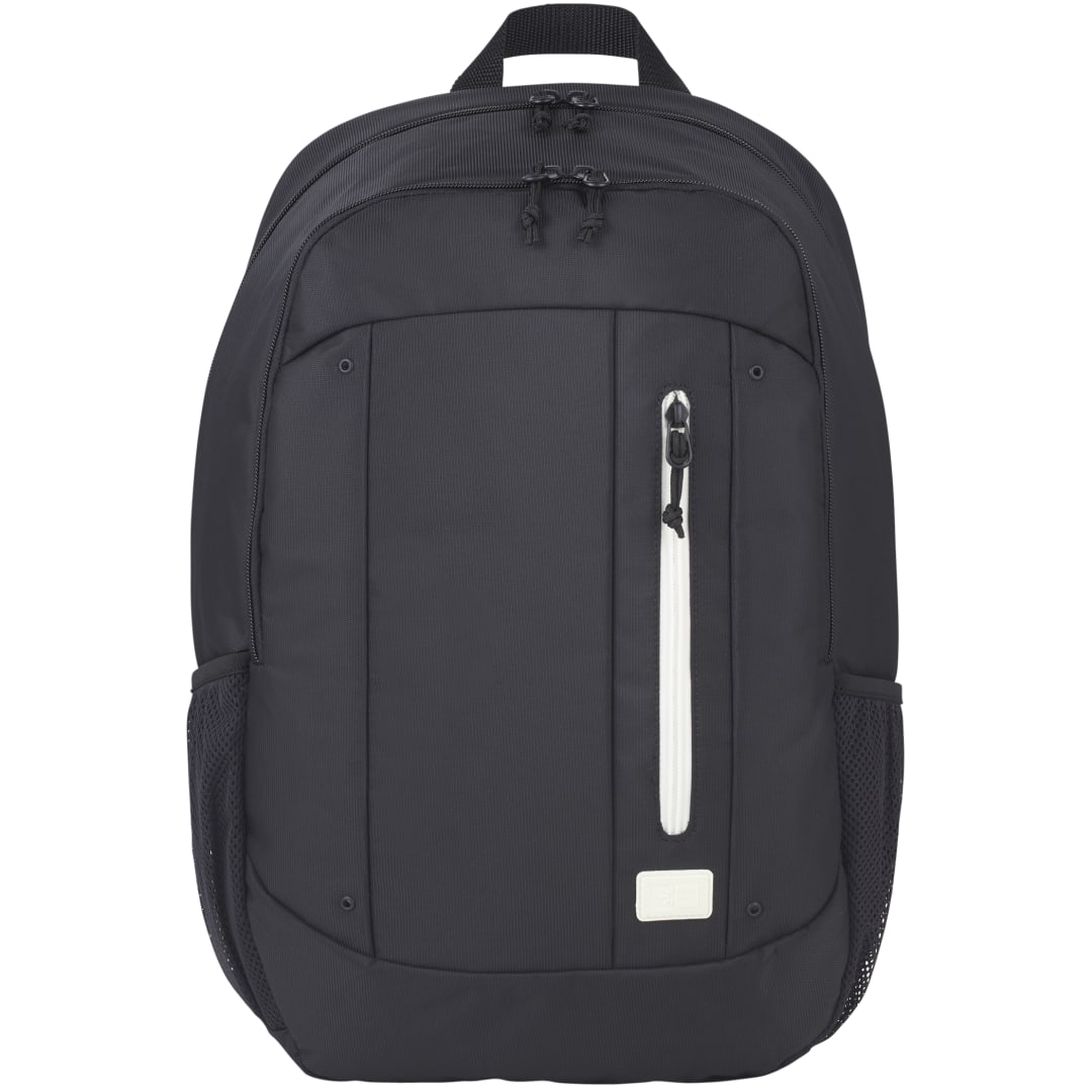Front View of Black Case Logic Jaunt Recycled 15" Computer Backpack plain